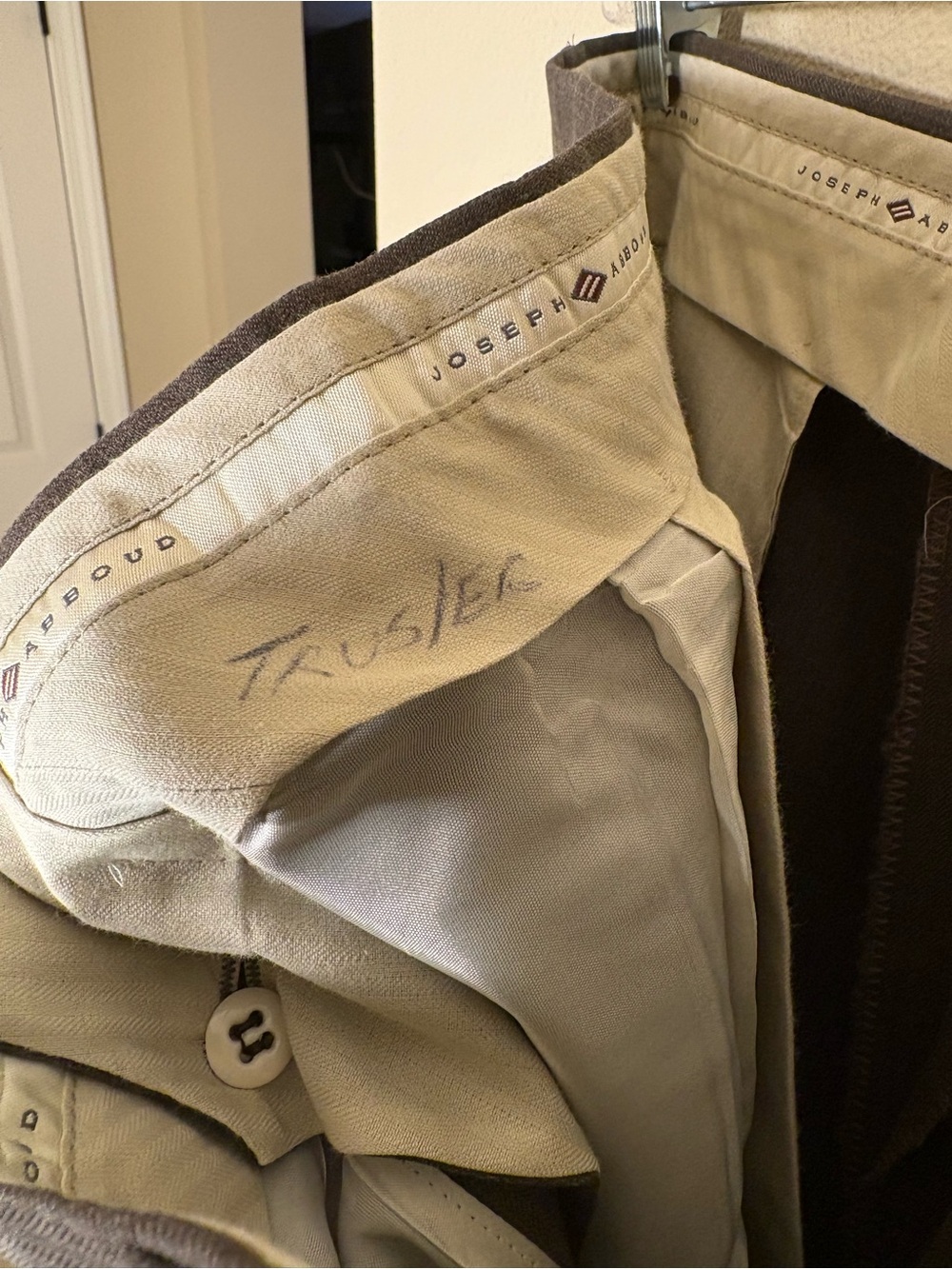 Joseph Abboud Brown Dress Pants with Contrast Trim - Picture 8 of 9